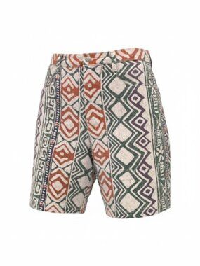 Not Guilty Retro Funky Maximalist Tribal 100% Cotton Shorts 6/8‎